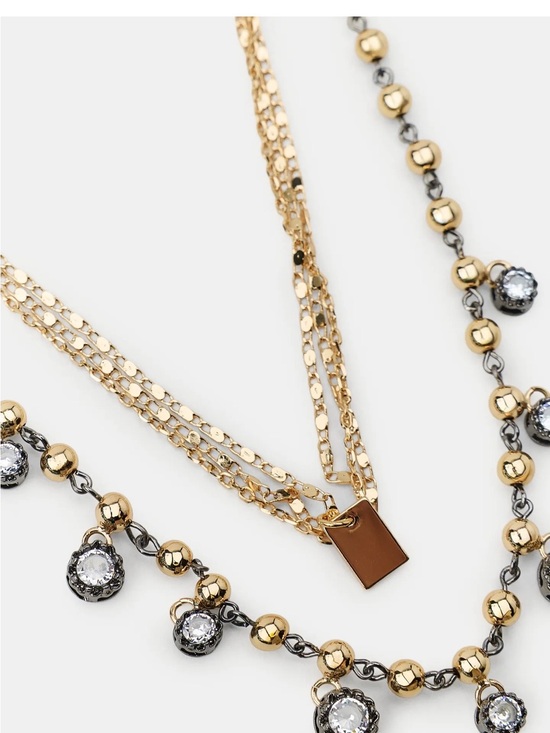 Zara Jewelry - Zara Gold-Tone Layered Jeweled Necklace Set